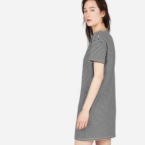 EVERLANE Mini Tee Dress Black and White Stripe